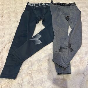 Under Armour Kids' Black and Gray Leggings